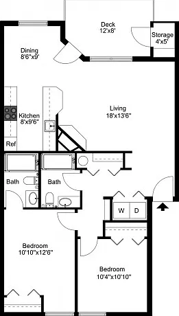 Gold - 2 Bedroom, 2 Bathroom Gold - 2 Bedroom, 2 Bathroom
