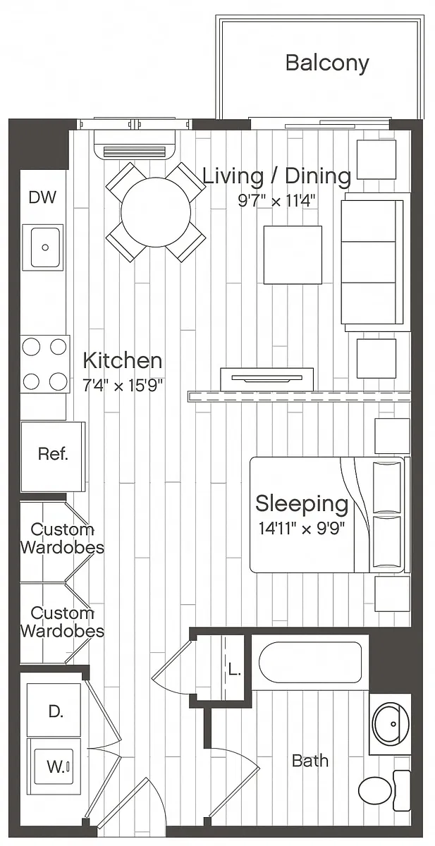 Floor plan Studio-S3