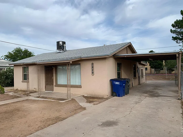 Parking on both sides of the house