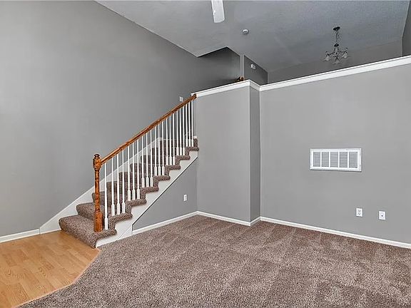 Formal living room leads to dining room