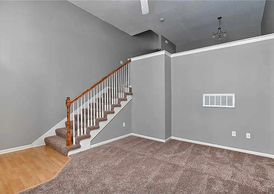 Formal living room leads to dining room