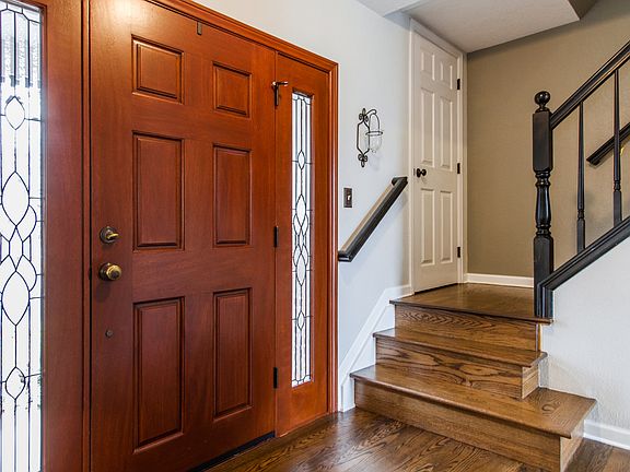 Beautiful wood door in entry