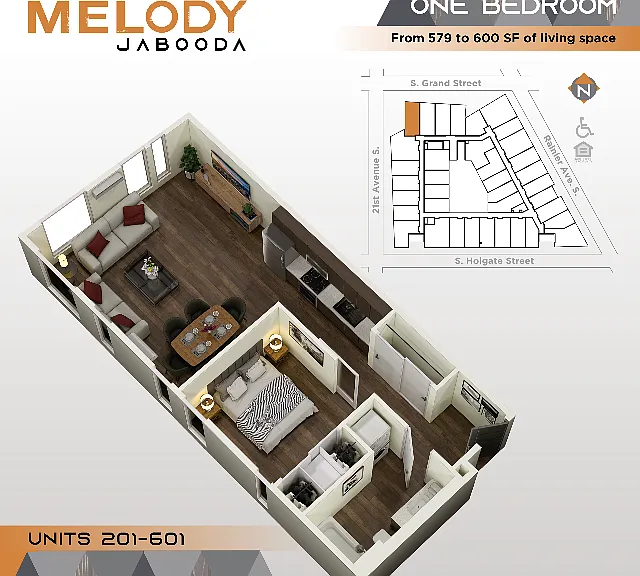 Floorplan 1-Bed A Floorplan 1-Bed A