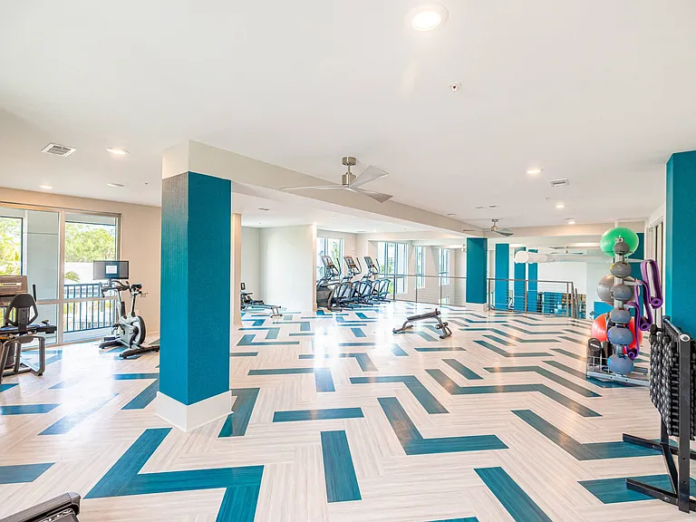 Two-Story Fitness Center with Cardio, Resistance & Free Weights