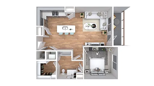 Floor plan 1X1-782
