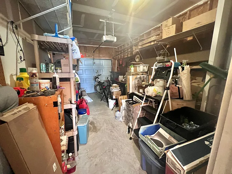 Inside garage