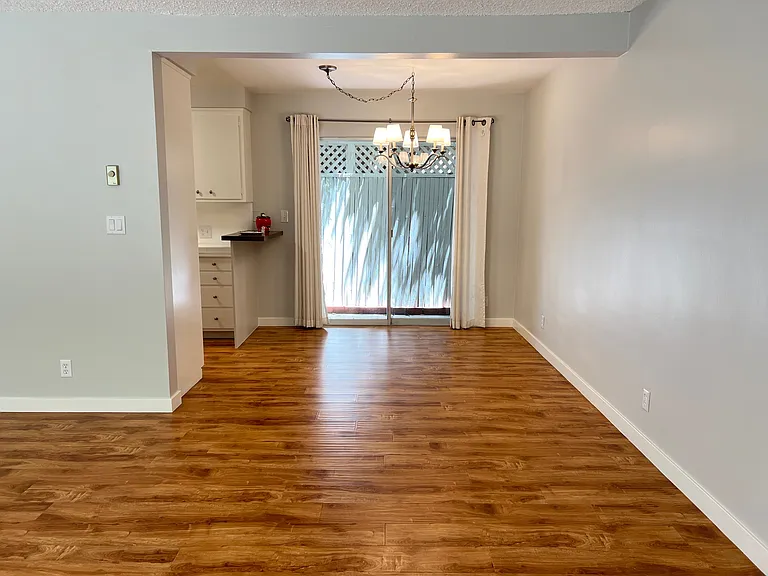 Dining area opens to patio