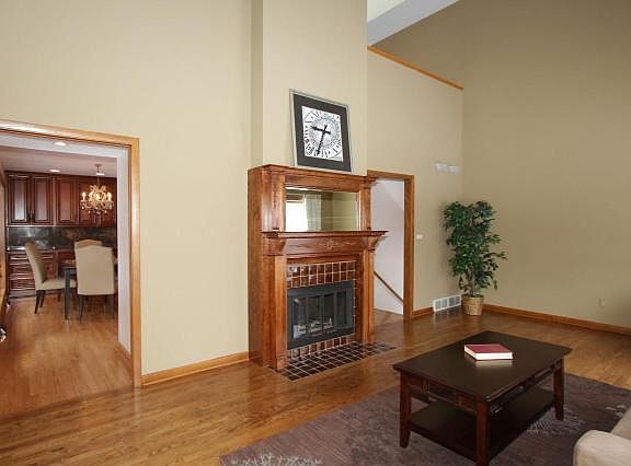 Living room fireplace