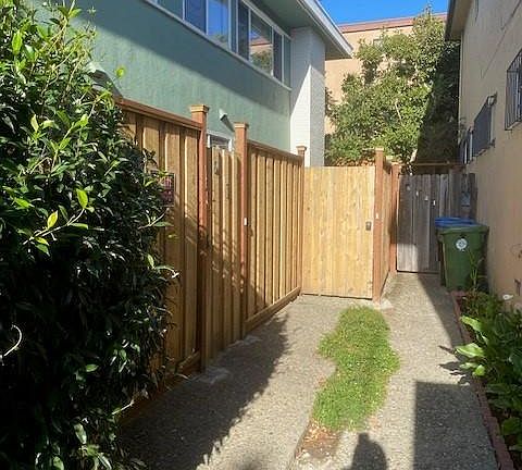 walkway to gated yard