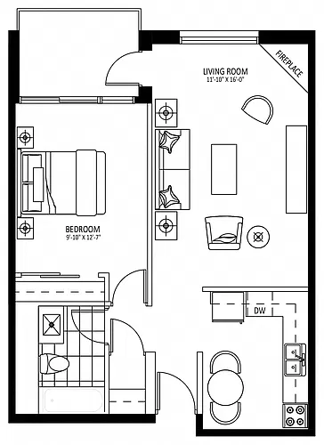 Floor plan 6599 Glen Erin (Tower) - Plan B