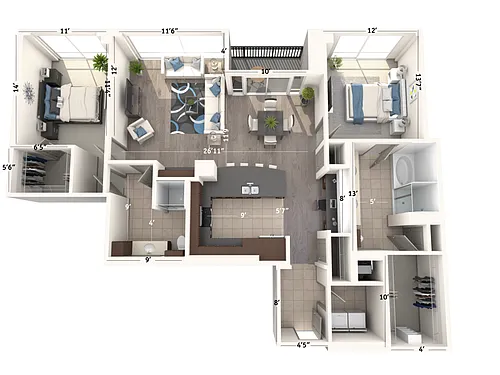 Floor plan B2D