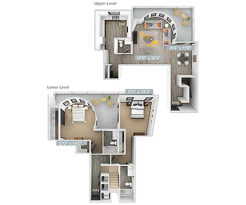 Floor plan F_2B2.5B_1408SF-229-Premier