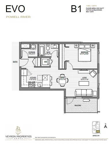 Floor plan 1BR+1BA 1 Bed 1 Bath