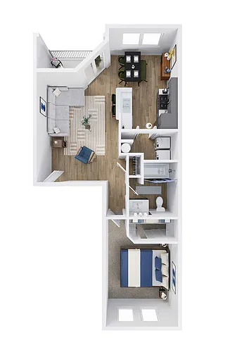 Floor plan 1X1CUP - Maple Renovated