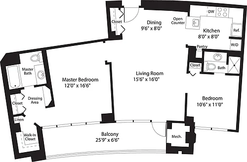Floor plan 2 Bedrooms C