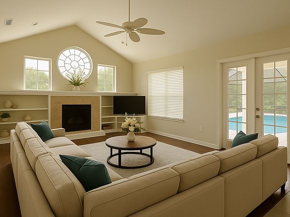 Large Family Room combined with Kitchen