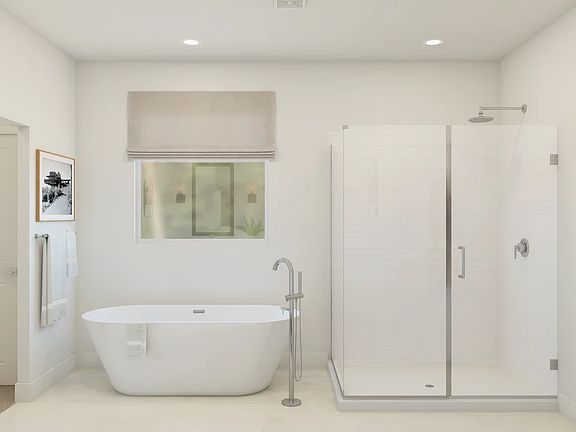 Primary bath with freestanding tub