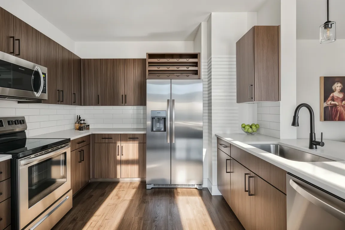 Cook, dine, and gather in a stylish kitchen space.