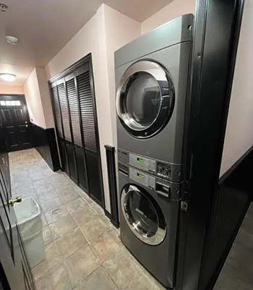 New coin-op washer dryer on the first floor in the back hall.