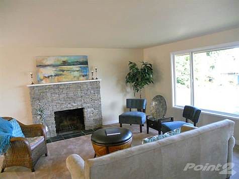 Stacked Stone Fireplace, Big View Windows