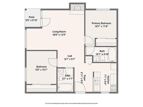 Floor plan Two Bed