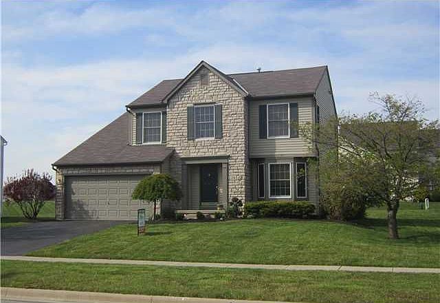 Beautiful stone accents the exterior