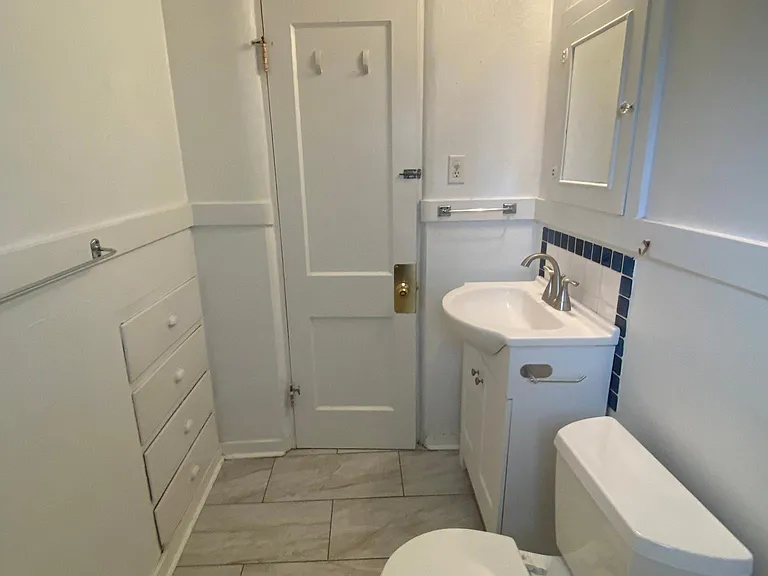 Bathroom with built in drawers
