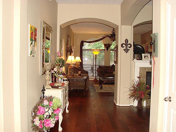 Gorgeous entry with arched entries, rounded corners