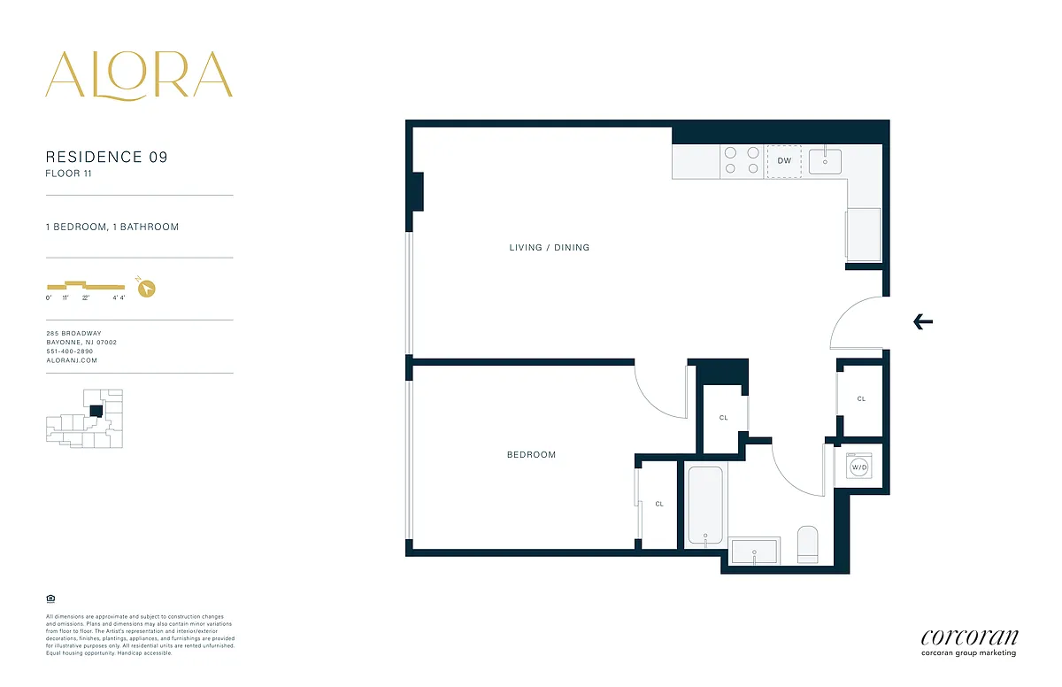 Floor plan 1B1109