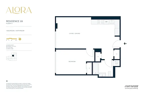 Floor plan 1B1109
