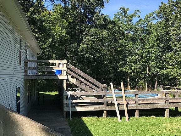 Back deck and pool