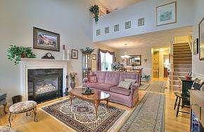 Living room with fireplace