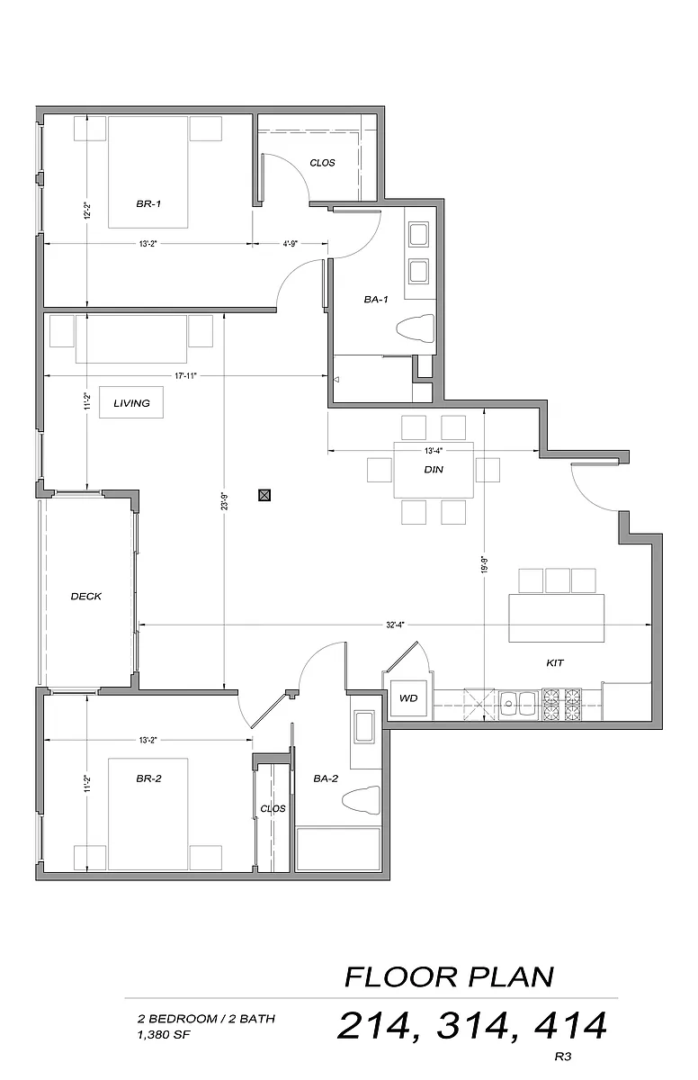 Floor plan 2 Bedroom 2 Bathroom and Den
