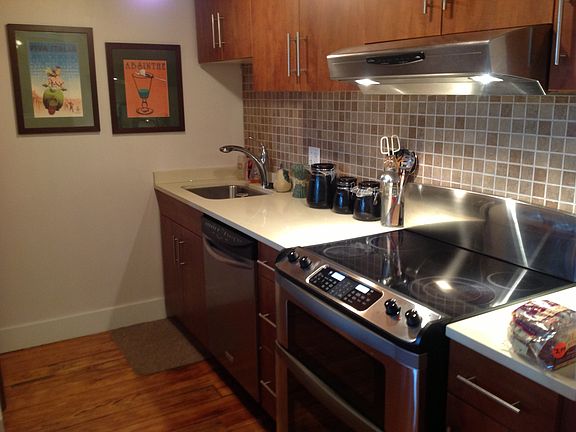 New kitchen SS stove and fridge.