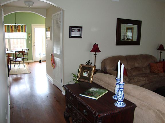 view from the den, towards the kitchen and patio