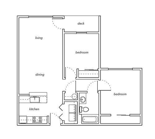 Floor plan Two-Bedroom