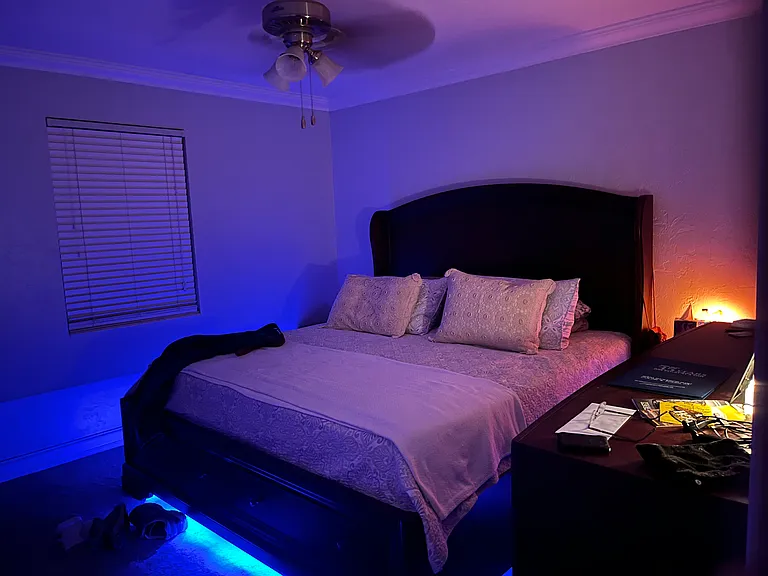 Master Bedroom accommodates a King sized bed.