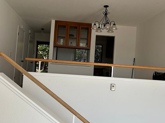 view from living room of dining area.