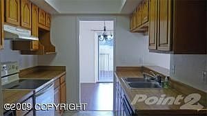Kitchen looks to dining area