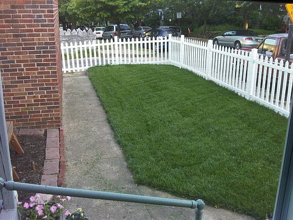 There is a nice backyard and garage.