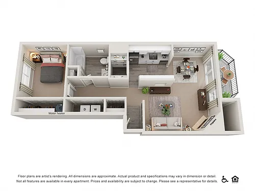Floor plan 1x1 AB