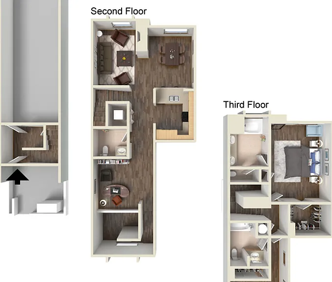 B1 Floor Plan | 2x2.5 B1 Floor Plan | 2x2.5