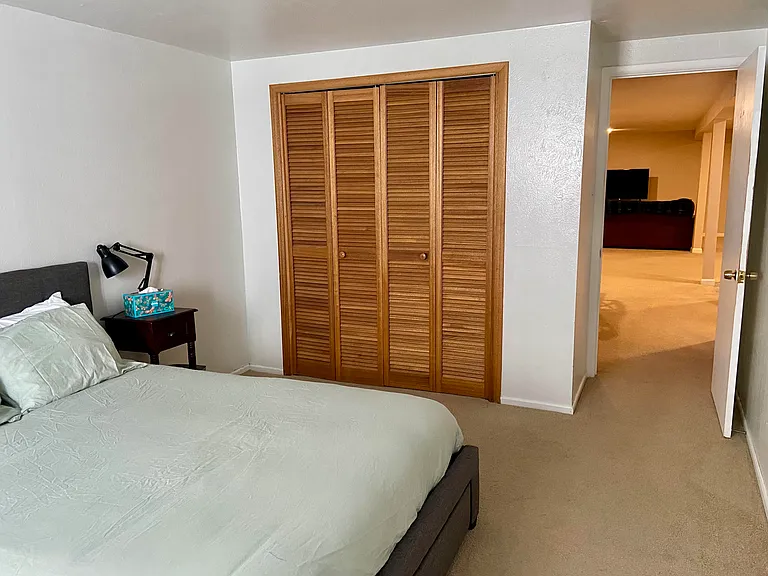 Basement level bedroom (queen bed)