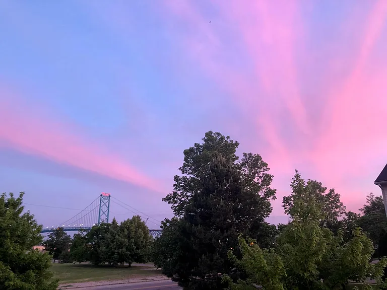 Summer sunset from the balcony