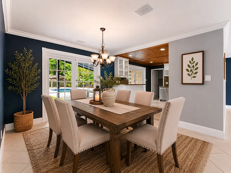 Virtually Staged Dining Room