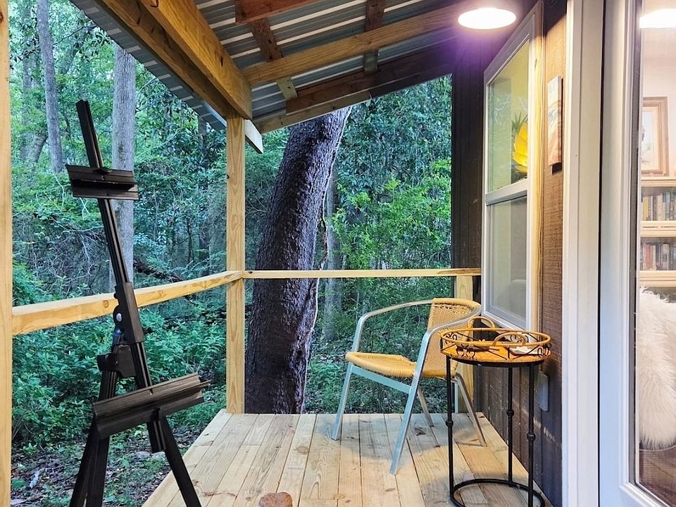 Back deck looking into the trees