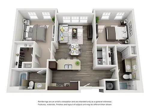 Floor plan Two Bedroom