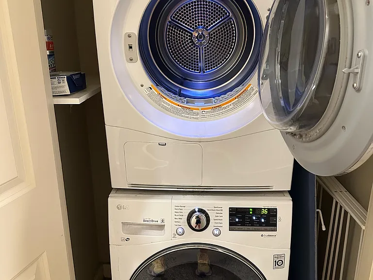 stacked washer and dryer