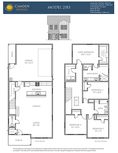 Floor plan 4 Bedrooms and 2 bathrooms