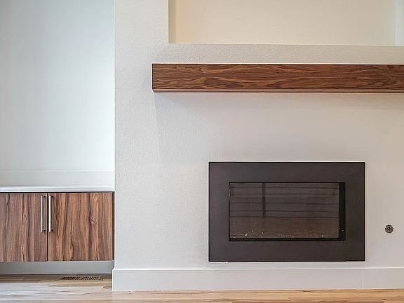 Gas fireplace and wet bar